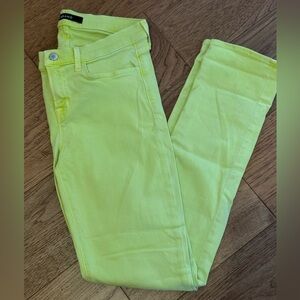 J Brand Neon Yellow Women's Jeans